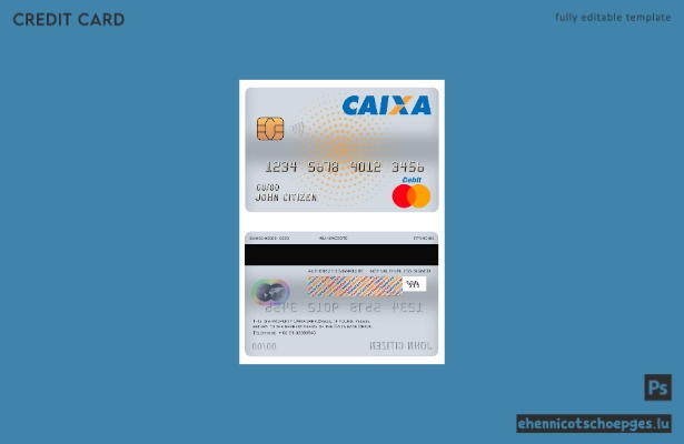 Beispielvorschau der Mastercard der brasilianischen Caixa Bank